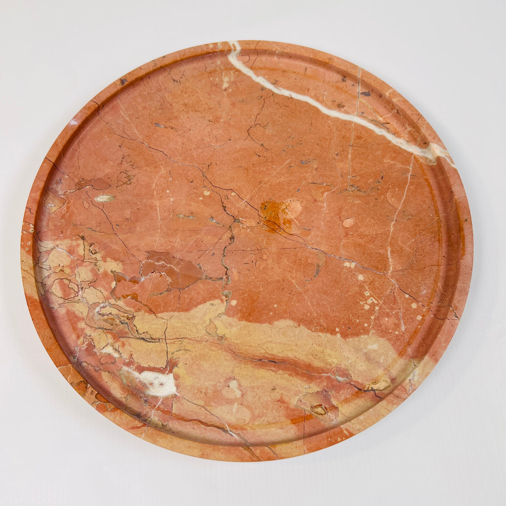 Red Travertine Plate