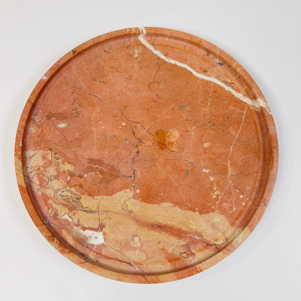 Red Travertine Plate