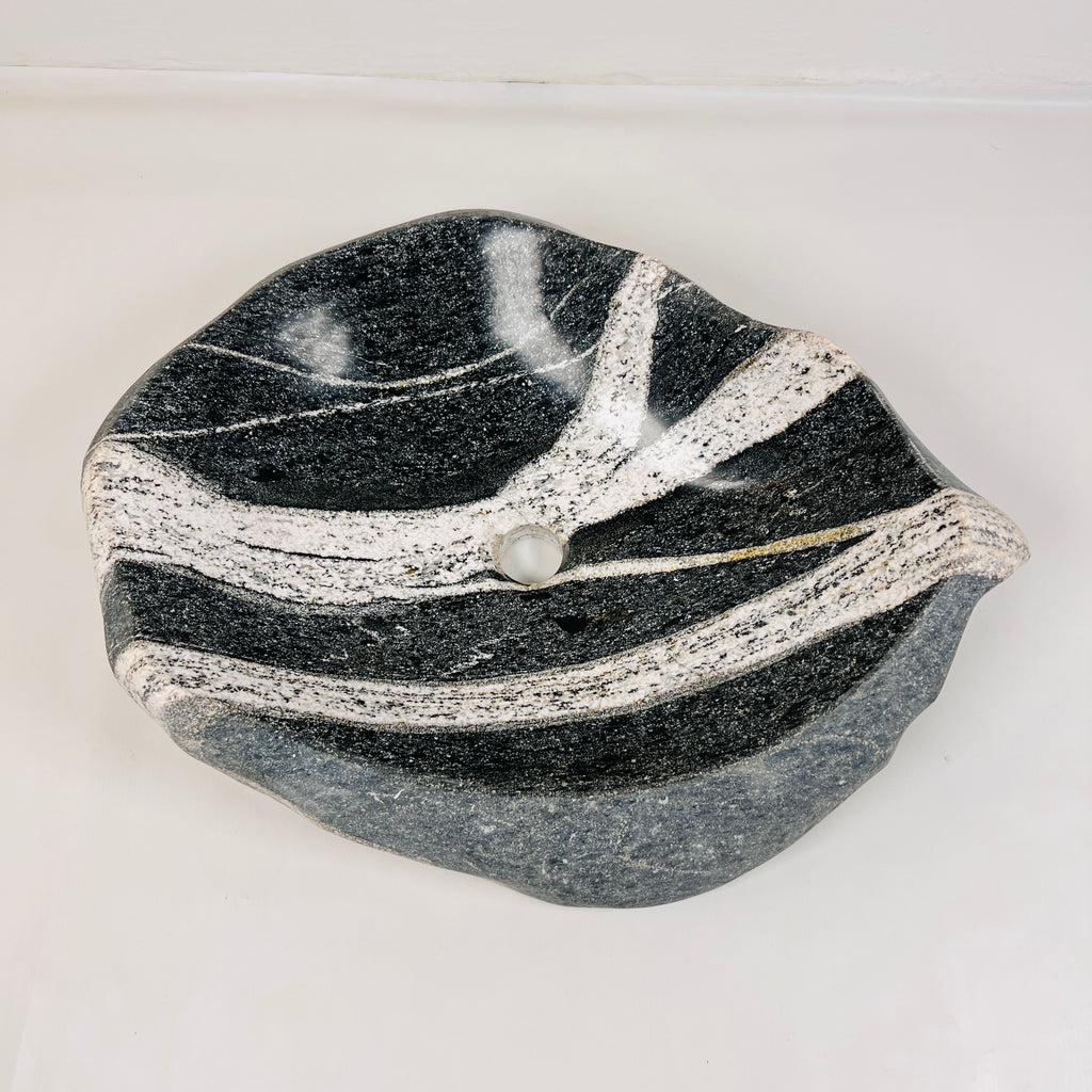 Zebra Striped River Stone Sink