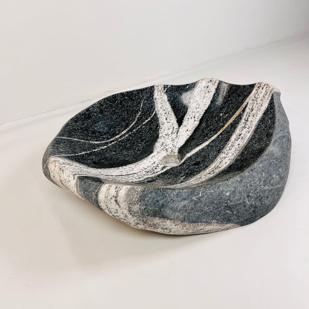 Zebra Striped River Stone Sink