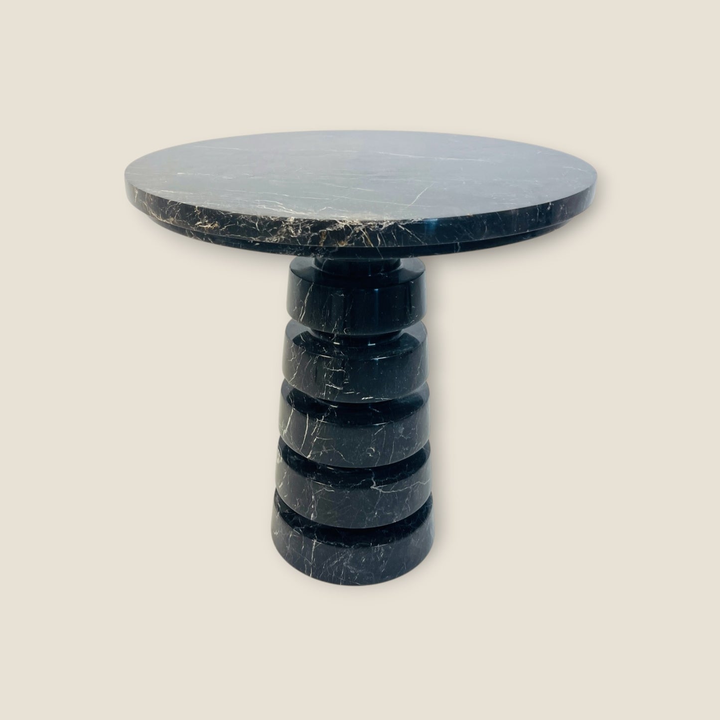 Noir Marble Table - Black & Blue
