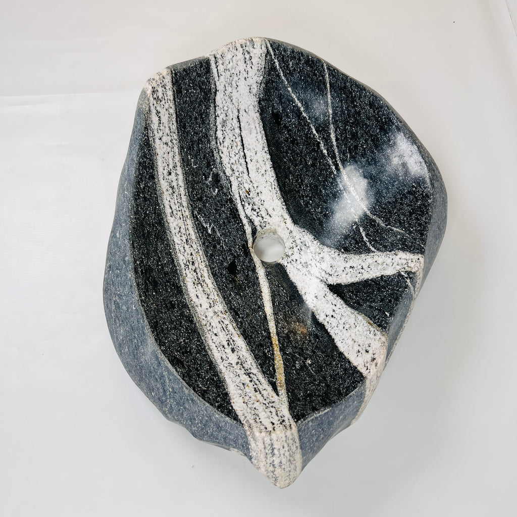 Zebra Striped River Stone Sink