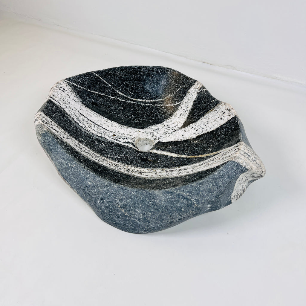 Zebra Striped River Stone Sink