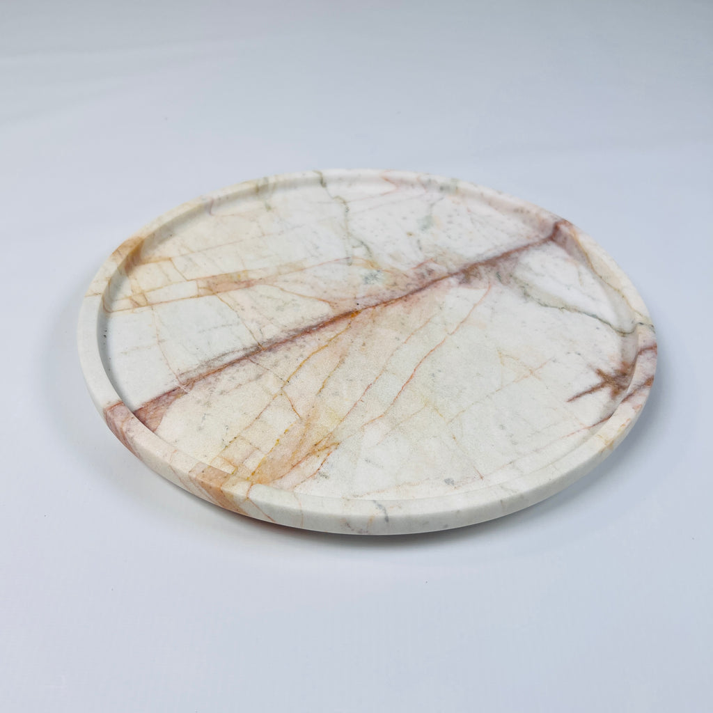 Red And Brown Veined Plate