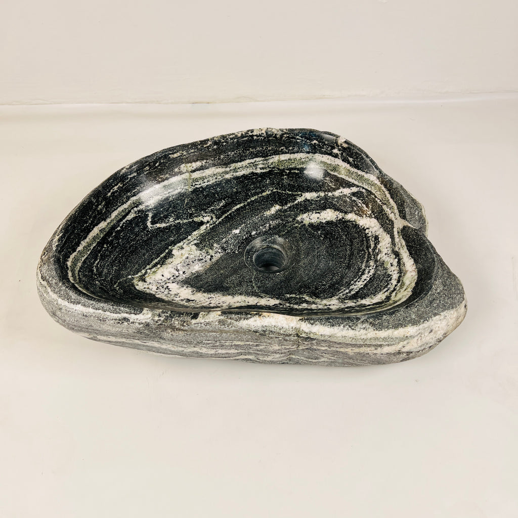 Zebra Swirled River Stone Sink