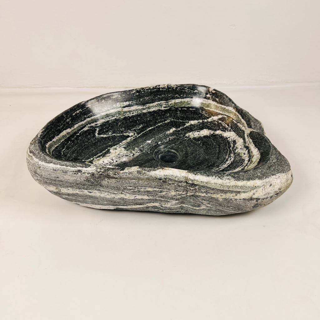 Zebra Swirled River Stone Sink