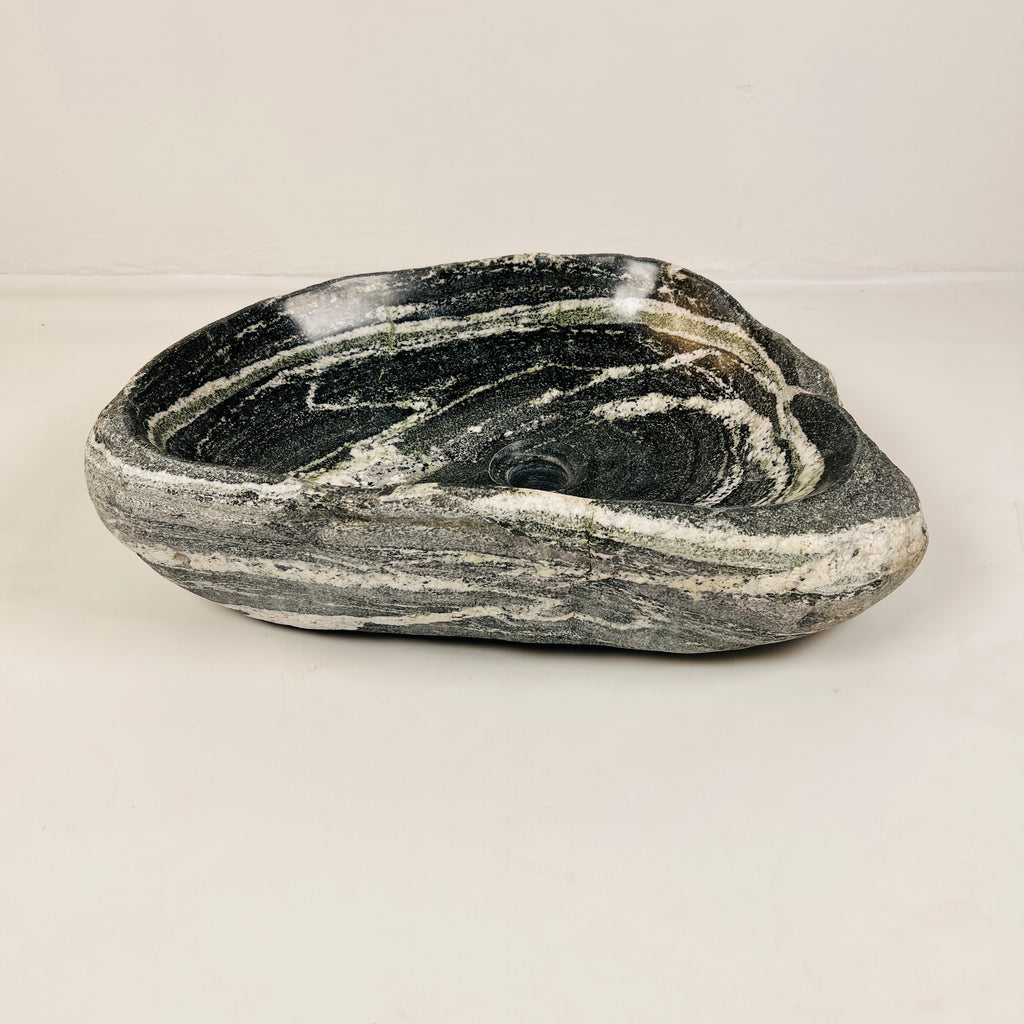 Zebra Swirled River Stone Sink