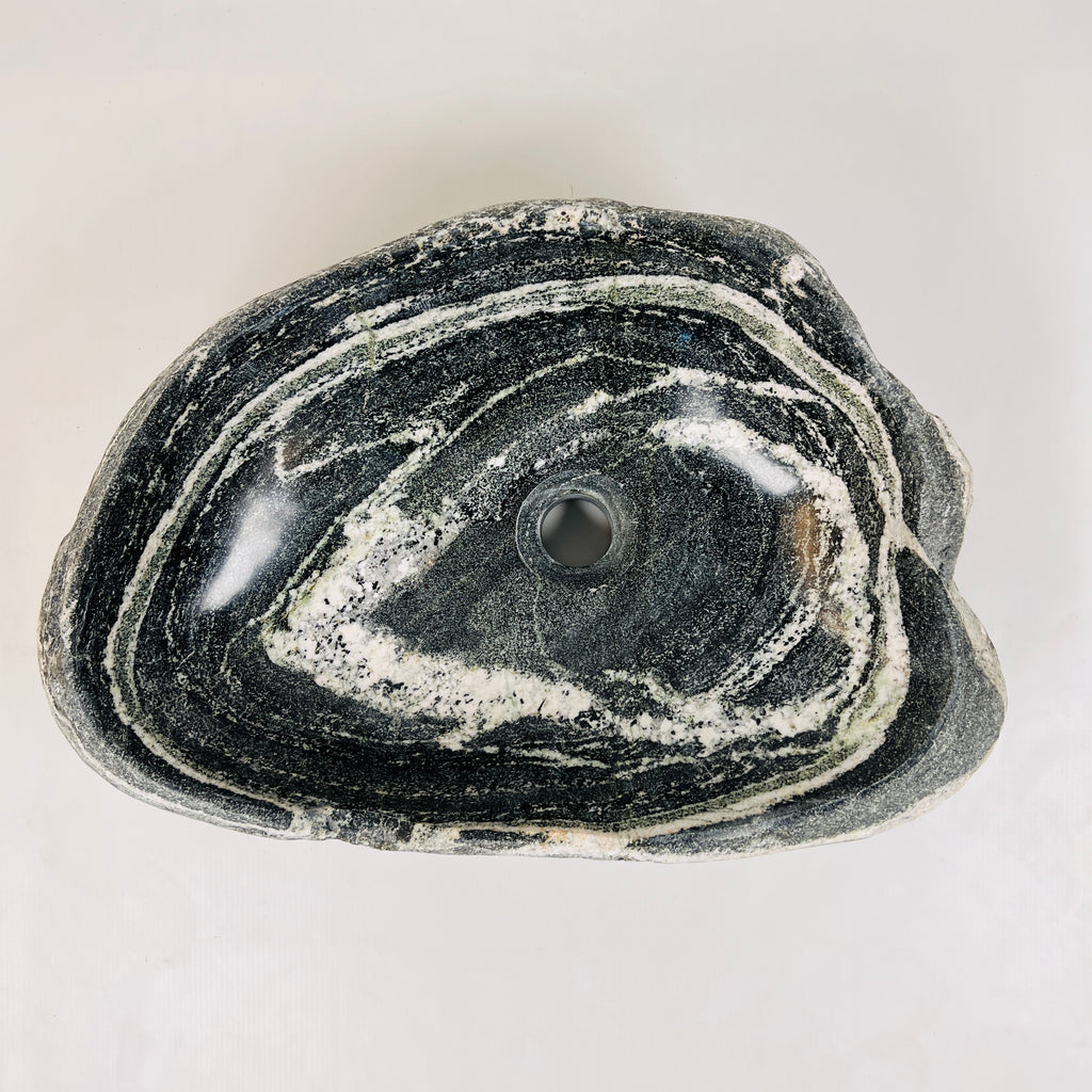 Zebra Swirled River Stone Sink