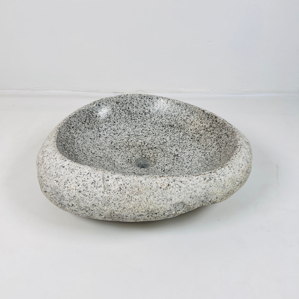 Off white Speckled River Stone Sink