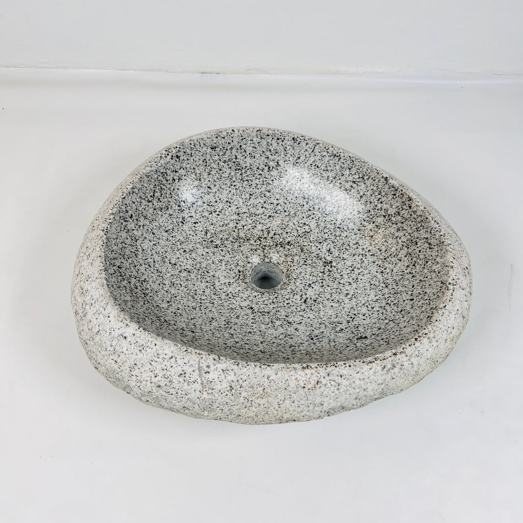 Off white Speckled River Stone Sink