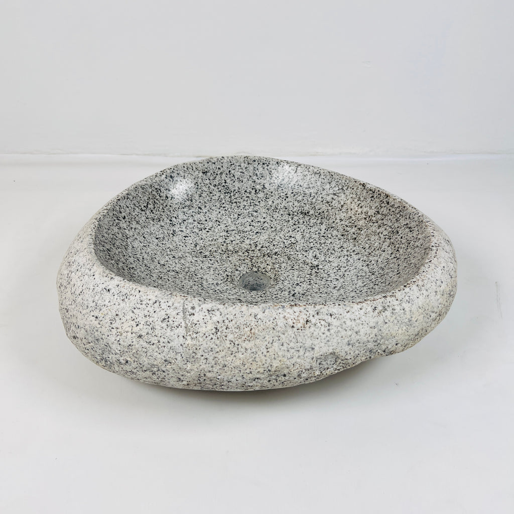 Off white Speckled River Stone Sink