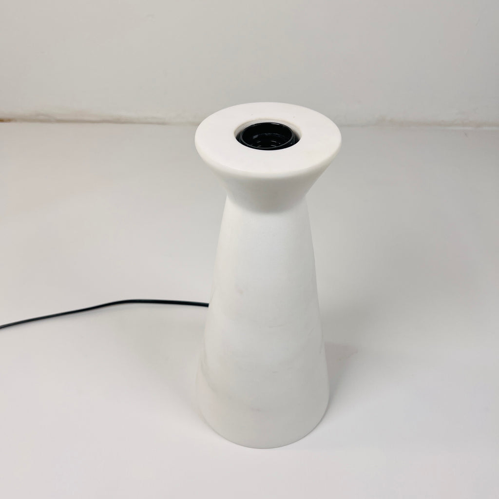 Upside Down Funnel White Marble Table Lamp