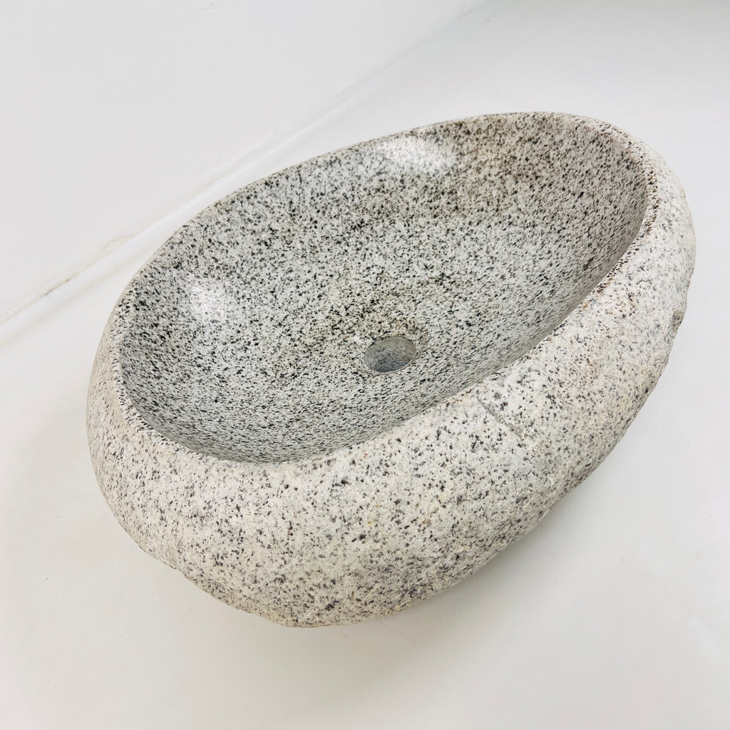 Off white Speckled River Stone Sink