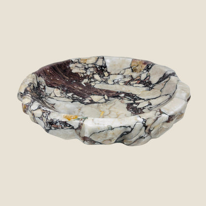 Wine Stone Bowl - Red & White