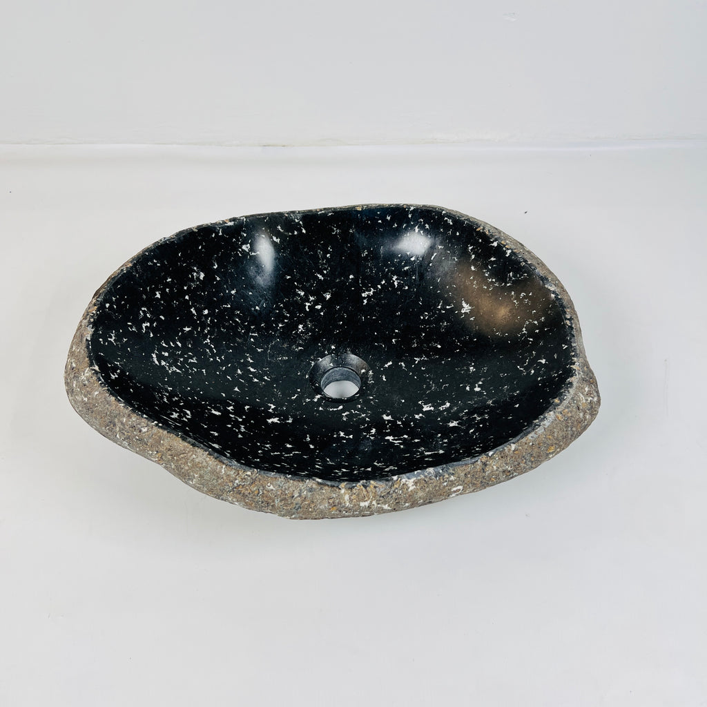 Midnight Specked River Stone Sink