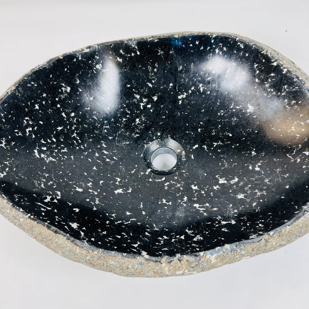 Midnight Specked River Stone Sink