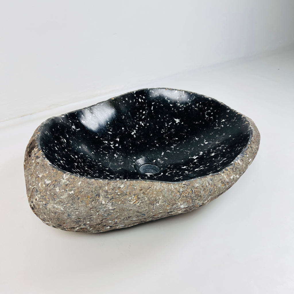 Midnight Specked River Stone Sink