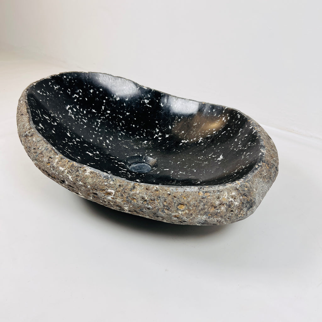 Midnight Specked River Stone Sink