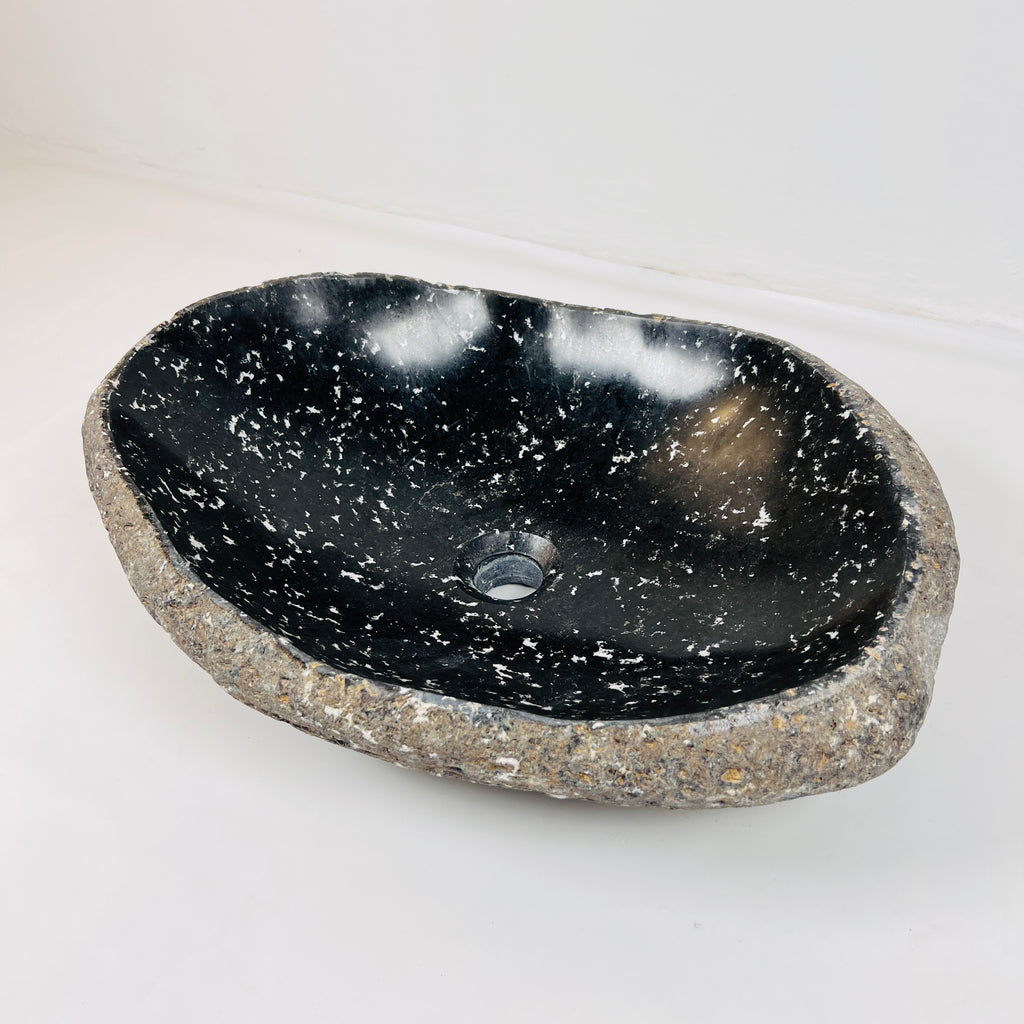 Midnight Specked River Stone Sink