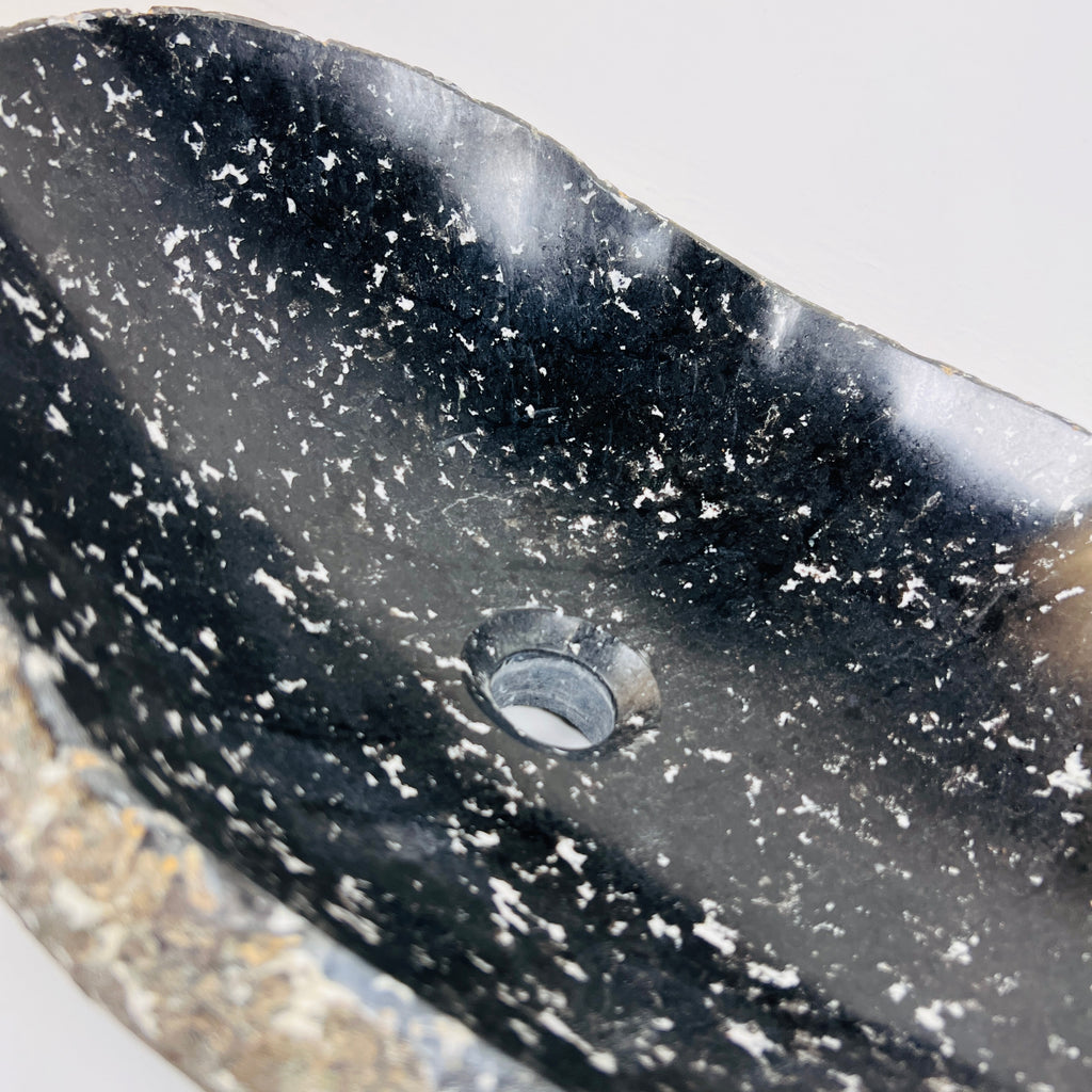 Midnight Specked River Stone Sink