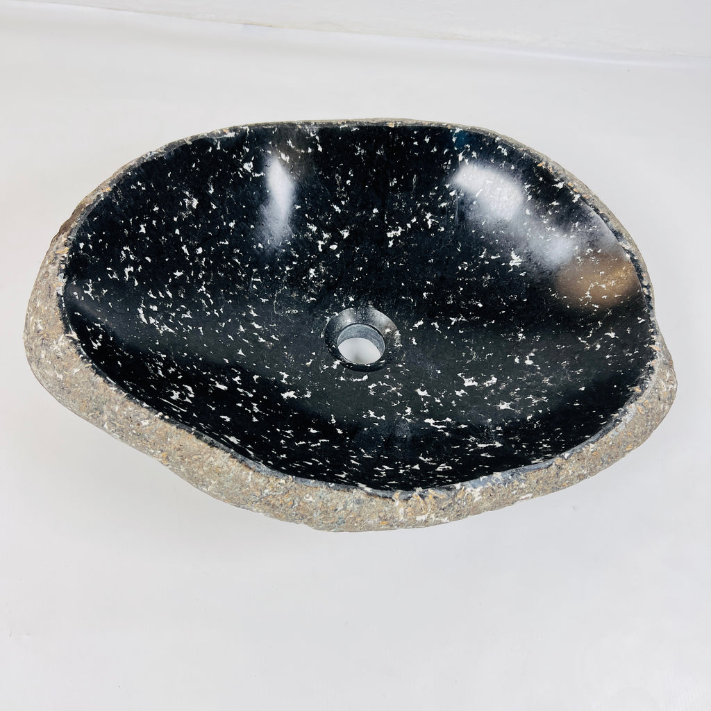 Midnight Specked River Stone Sink