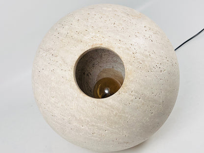 Orb Table Lamp - Travertine