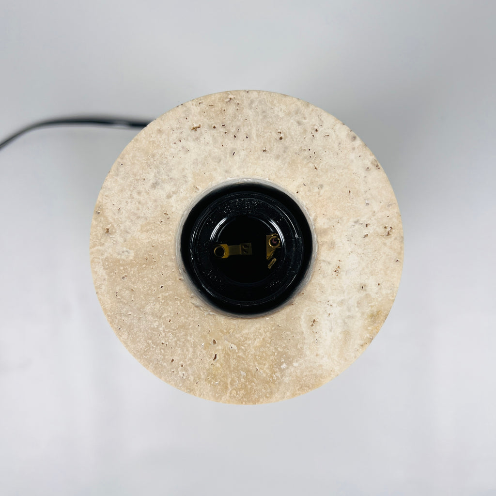 Upside Down Funnel Travertine Grazed Table Lamp