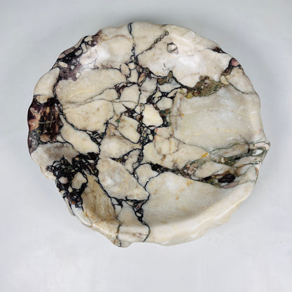 Wine Stone Bowl - Red & White
