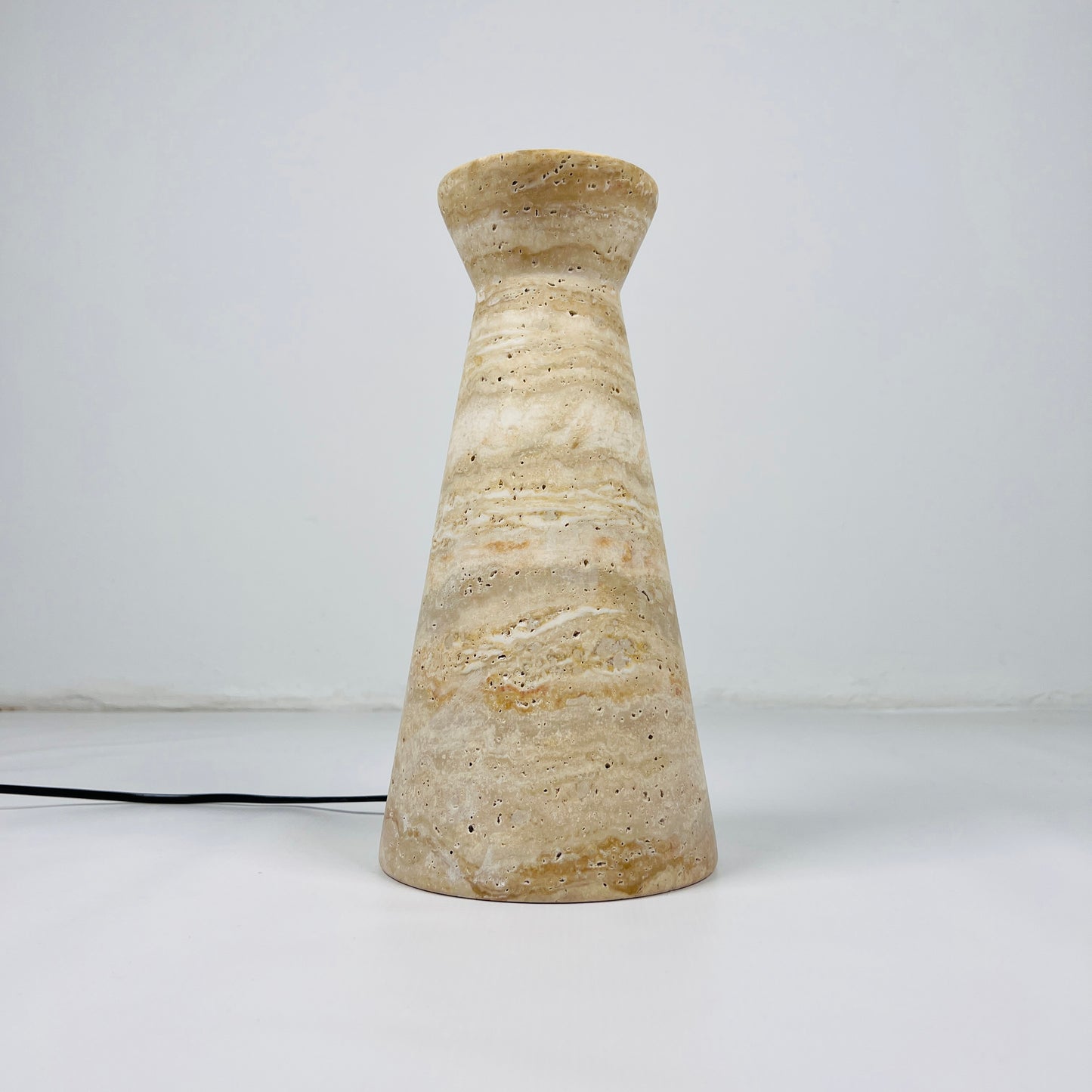 Funnel Table Lamp - Travertine