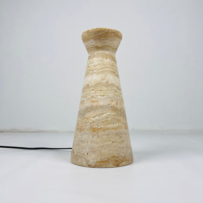 Funnel Table Lamp - Travertine
