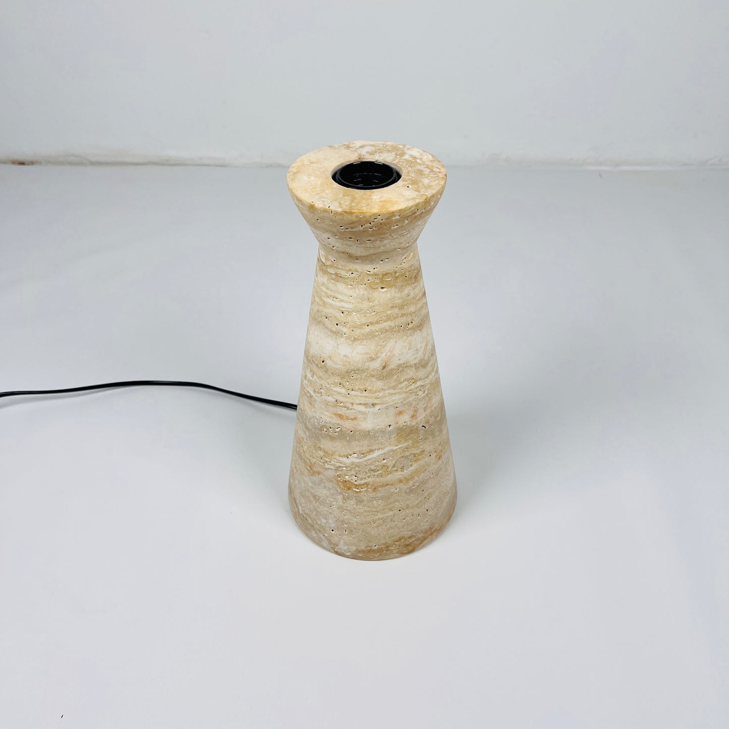 Funnel Table Lamp - Travertine