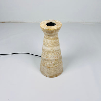 Funnel Table Lamp - Travertine