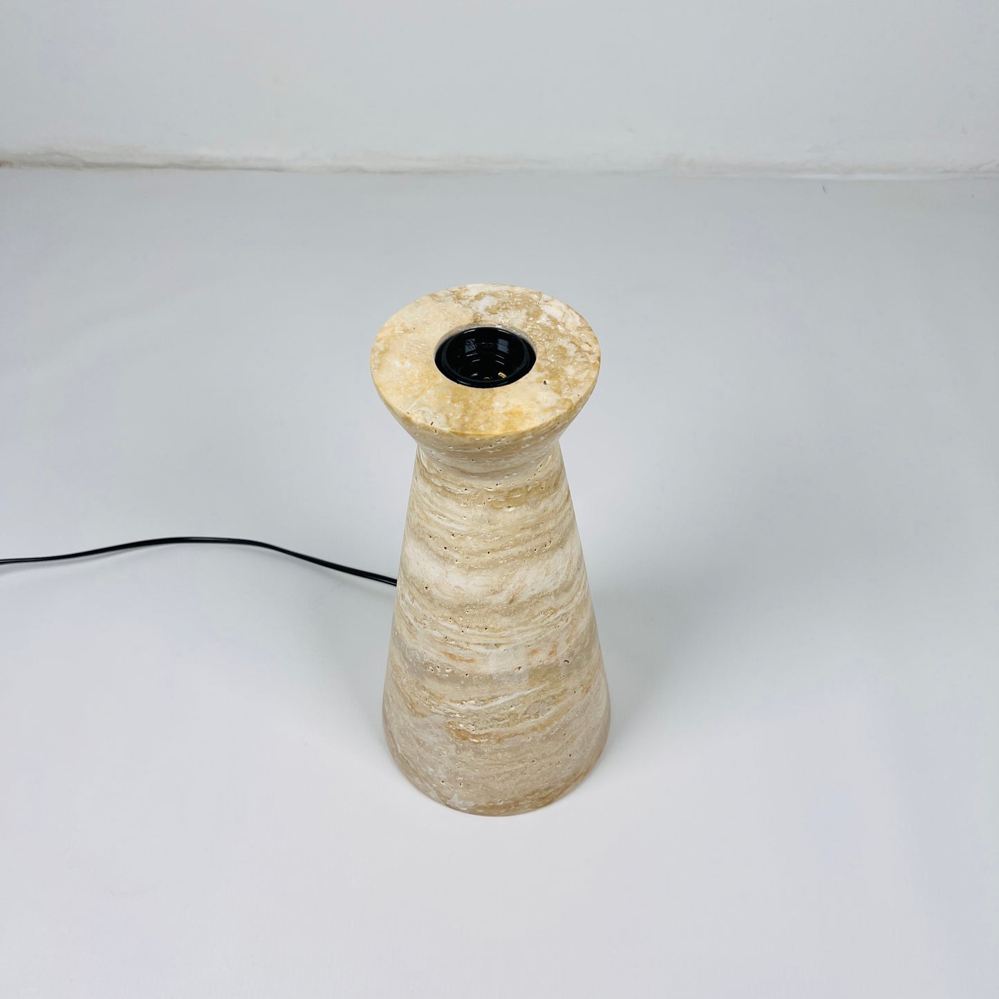 Funnel Table Lamp - Travertine