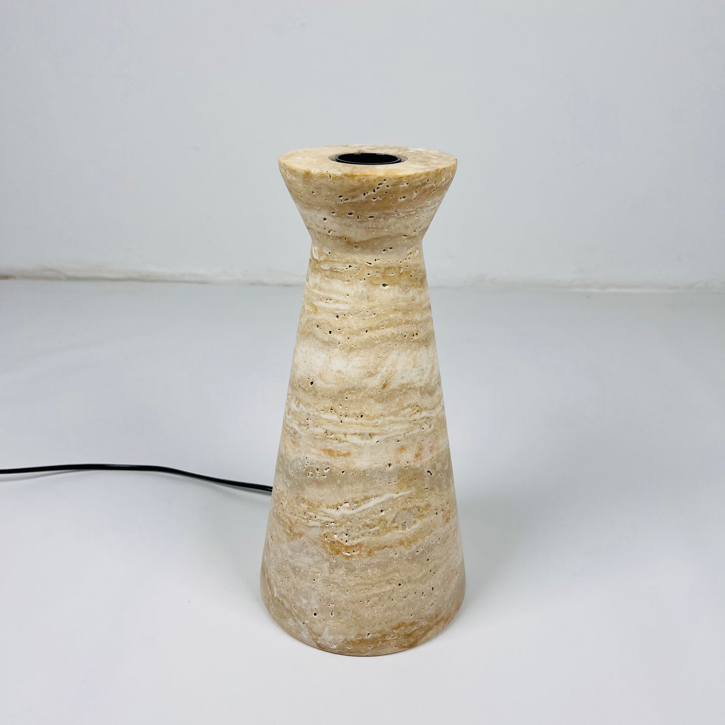 Funnel Table Lamp - Travertine