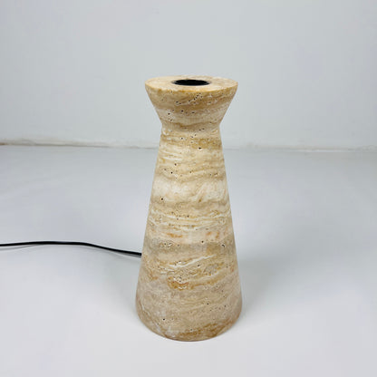 Funnel Table Lamp - Travertine