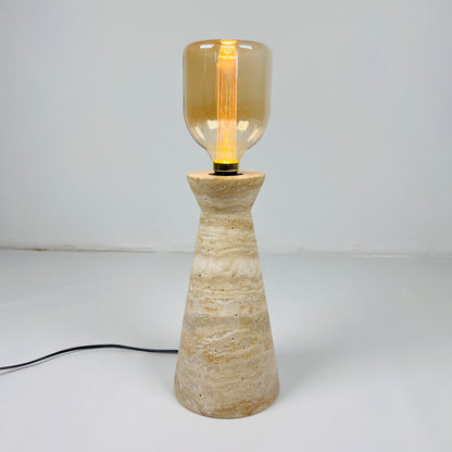 Funnel Table Lamp - Travertine