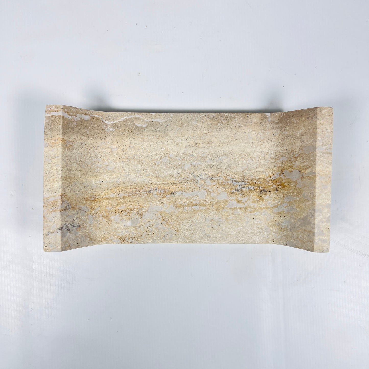 Beige Travertine Curved Tray
