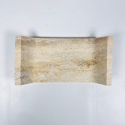 Beige Travertine Curved Tray