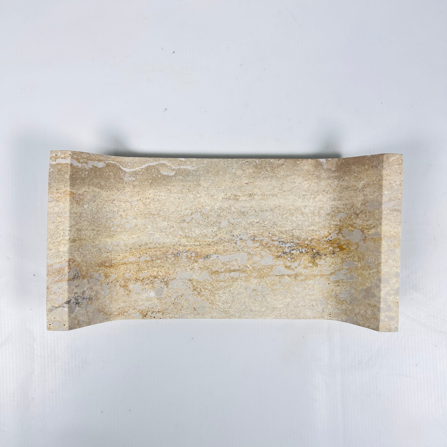 Beige Travertine Curved Tray