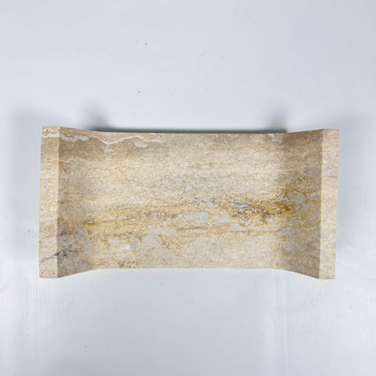 Beige Travertine Curved Tray