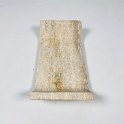 Beige Travertine Curved Tray