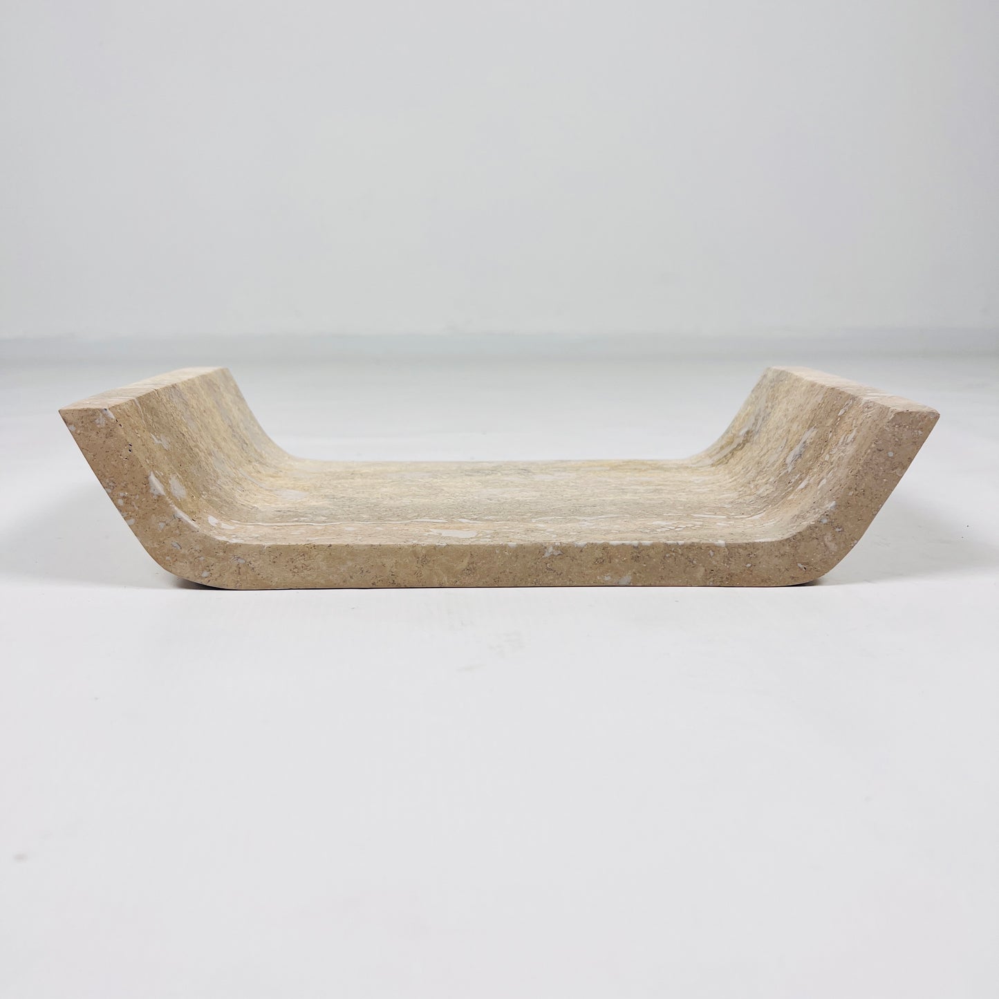 Beige Travertine Curved Tray