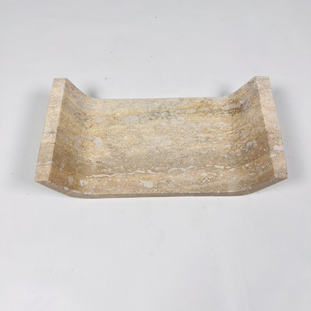 Beige Travertine Curved Tray