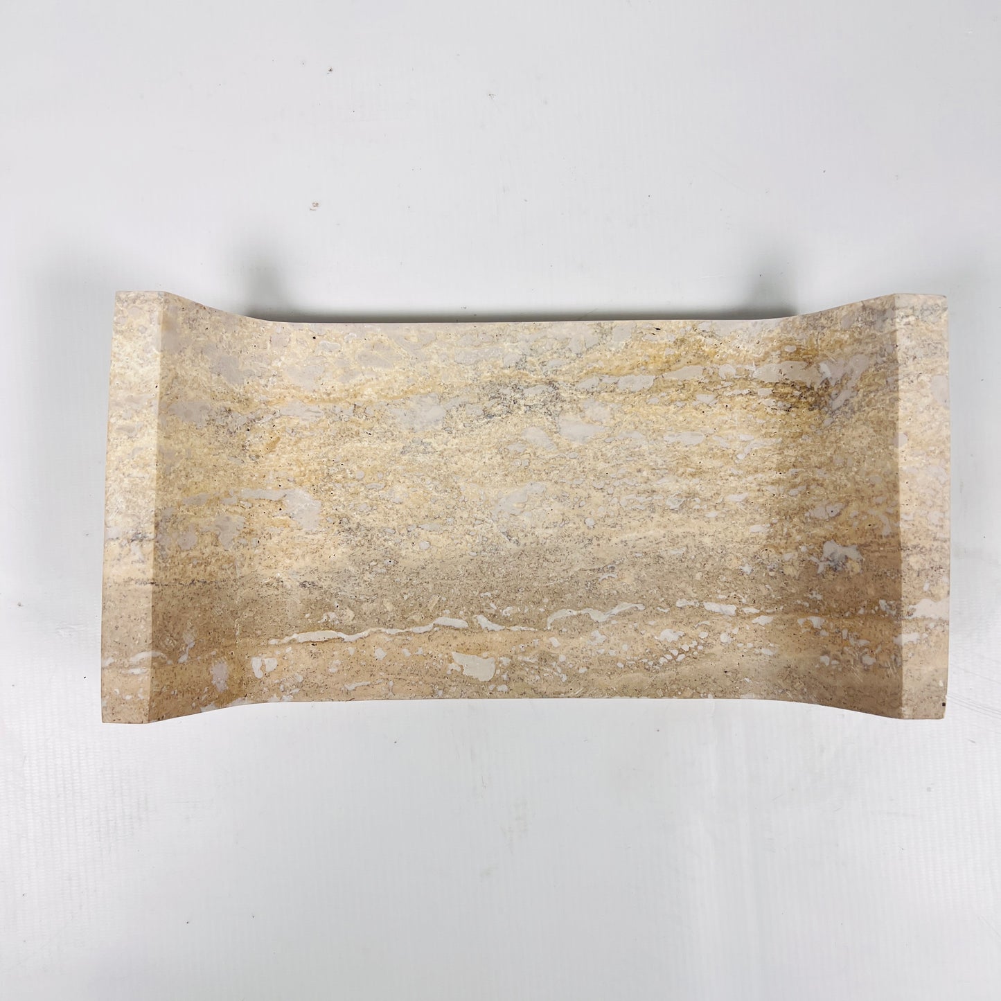 Beige Travertine Curved Tray