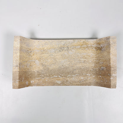 Beige Travertine Curved Tray