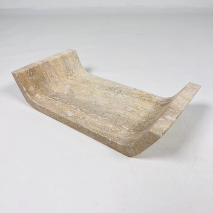 Beige Travertine Curved Tray