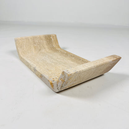 Beige Travertine Curved Tray
