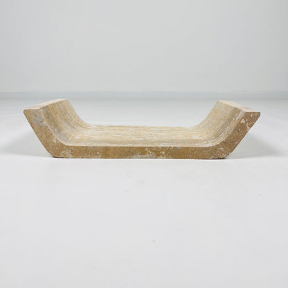 Beige Travertine Curved Tray