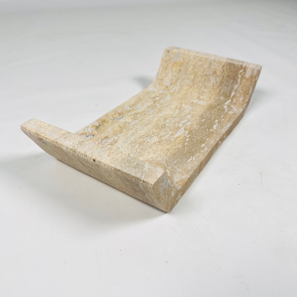 Beige Travertine Curved Tray