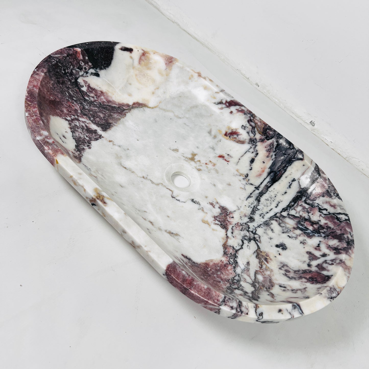Oblong Sink - Red & White